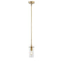 Effimero Small Stem Hung Pendant Lamp with Clear Glass Cylinder