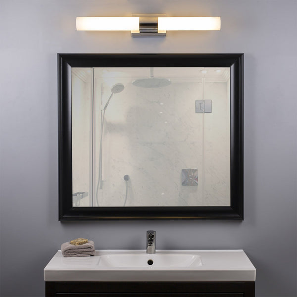 Perpetua 30-inch LED Vanity Fixture 39.5W Dimmable Warm Soft Light Frosted Glass 3300 Lumens 3000K Modern Bathroom Bar Mirror Lighting