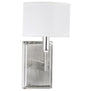 Allegro One-Light Wall Sconce Lamp with White Linen Shade
