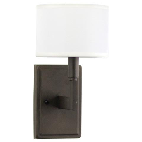 Allegro One-Light Wall Sconce Lamp with White Linen Shade