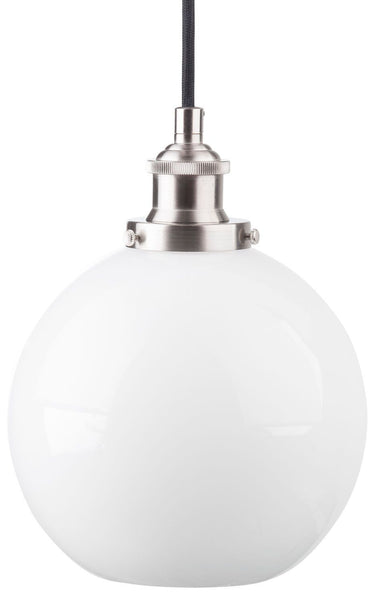 Primo Industrial Pendant Lamp with Milk Glass