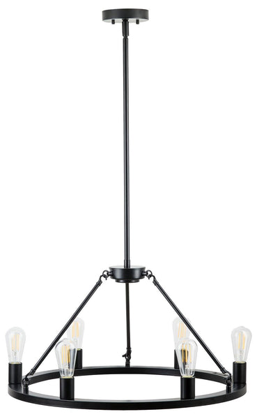 Sonoro Vertical Light Industrial Round Chandelier 