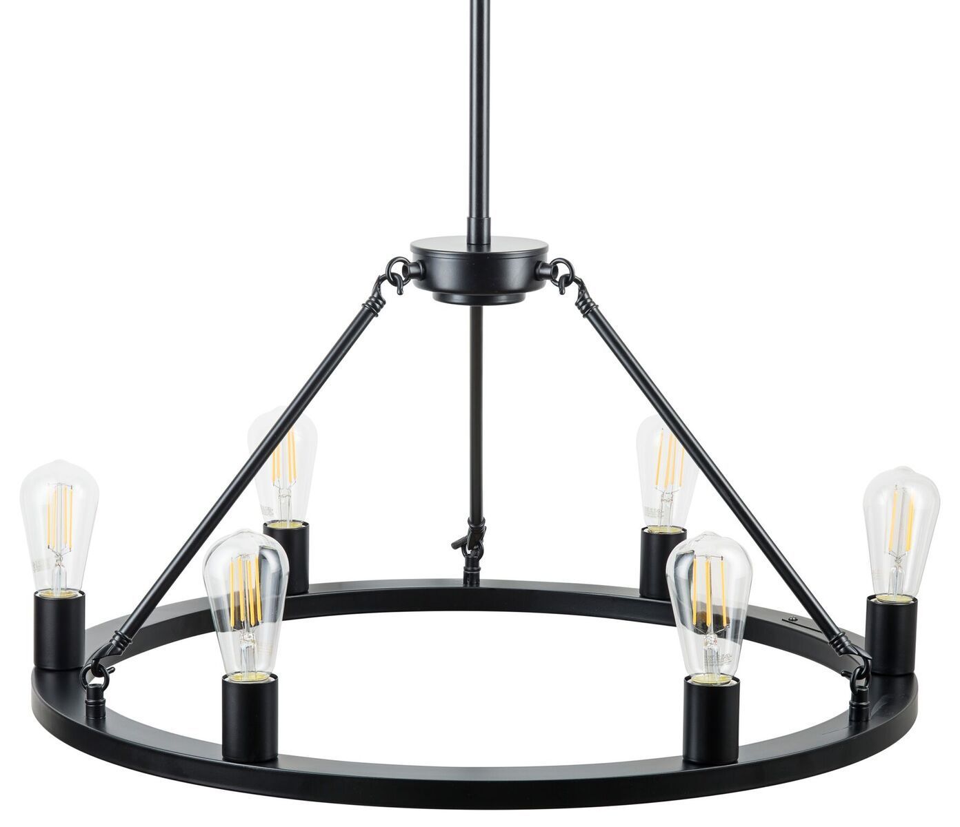 Sonoro Vertical Light Industrial Round Chandelier 