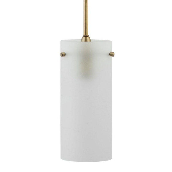 Effimero Large Stem Hung Pendant Lamp with Frosted Glass Cylinder