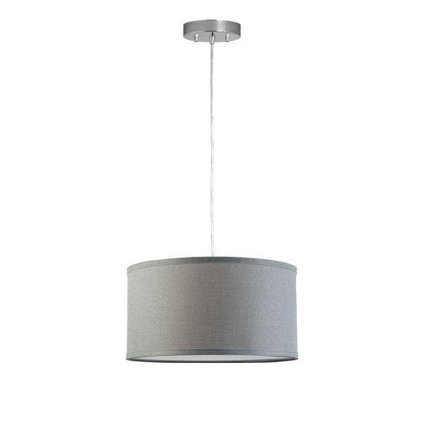 Messina Pendant Lamp - Woven Shade with Chrome Canopy