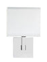 Sofia Wall Sconce One Light Lamp with White Fabric Shade