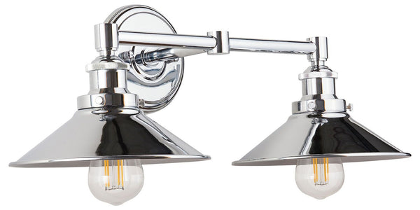 Andante Industrial Two Light Vanity with LED Bulbs