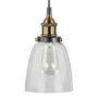 Fiorentino Factory Pendant Lamp with Clear Glass Shade