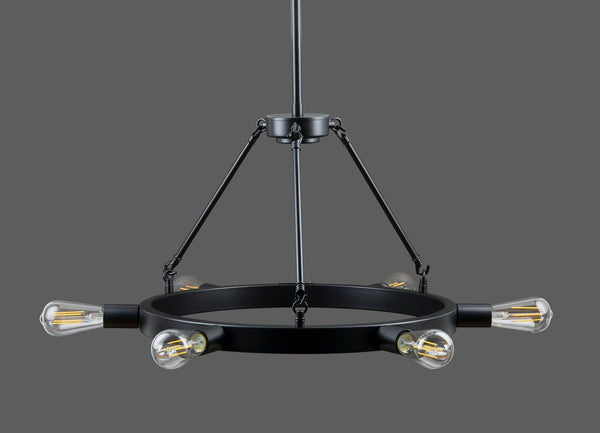 Sonoro Horizontal Light Industrial Round Chandelier