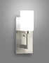 Brio One-Light Wall Sconce Lamp with Frosted Glass Shade